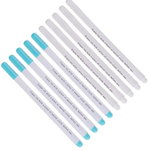 gazechimp 10pcs Canetas Apagáveis ​​marcador De Tinta Para Bordar Ponto Cruz Bordado