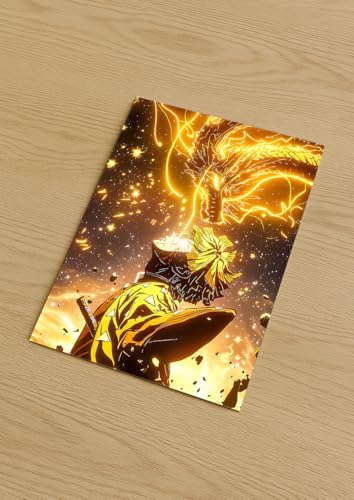 Image of NIJUKA Anime Printed A4 Size Metal sheet Poster For Home And Room Decoration | For Anime Art Fans Boys And Girls (Thender Power Brither)