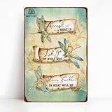 Dragonfly Decor - Accept What Is,let go of what was,Have Faith in what will be - inspirational Metal Vintage Tin Sign, Room Decoration 12x8 inch（9607）