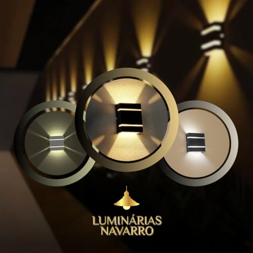 Arandela Externa Slim 2 Frisos Luminária de Parede Muro 2 Fachos 2 Focos Em Alumínio Interna + Led G