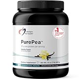 Designs for Health PurePea - 20g Vegan Pea Protein, Non-GMO Natural Drink Mix Powder Supplement, Vanilla (15 Servings / 450g)