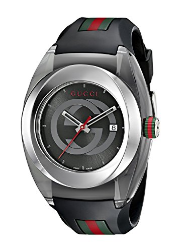 Gucci YA137101 - Reloj de Cuarzo Unisex, con Correa de Goma, Color Negro Gucci YA137101 - Reloj de Cuarzo Unisex, con Correa de Goma, Color Negro