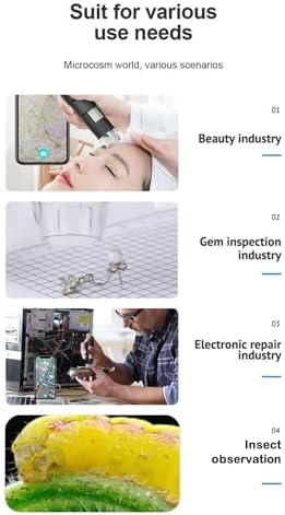 USB Digital Microscope, 50x-1600x Magnification Handheld, 1920P HD 8 LED Lights, Portable Pocket Microscope, Compatible with iOS and Android Devices, +2MP Magnifier Camera, No PC Support - View 4