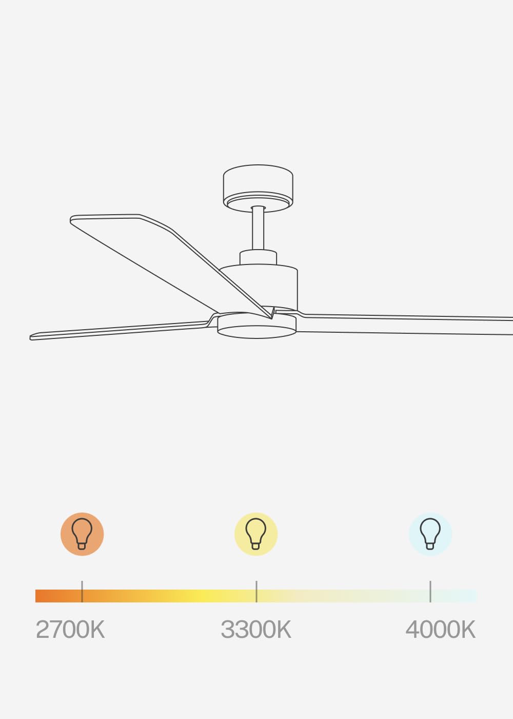 CREATE / WIND MODERN L/Ventilatore da soffitto con luce nero legno scuro con WiFi e telecomando / 40W, Luce LED 3 temperature, Ø152 cm, funzione estate-inverno