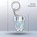 OTULONI Nurse Keychain, Funny DoodleBob Decor Acrylic Emotional Support Keychain Inspirational Nurses Gifts for RN, MD, Critical Care, ICU, Healthcare, Work Accessor