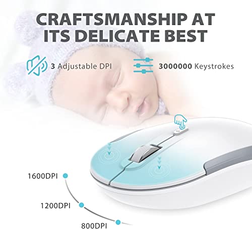 Iclever Gk03 Wireless Keyboard And Mouse Combo - 2.4G Portable Wireless Keyboard Mouse, Rechargeable Ergonomic Design Full Size Slim Thin Stable Connection Keyboard For Windows 7/8/10, Mac Os #TOP5