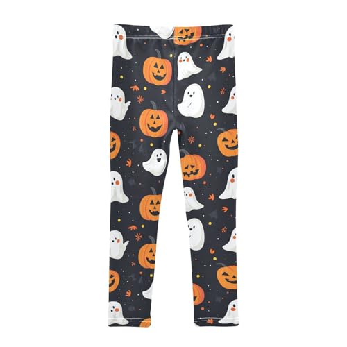 Halloween Pumpkin Lovely Ghost Girls Casual Leggings for Kids Printed Long Pant Bottoms Stretch and Soft2