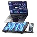 Trullypine Laptop Kühlpad für 12-17,3 Zoll, leistungsstarke 12 leise Lüfter, schnelle Kühlung, ergonomischer Notebook Cooler Ständer, 5 höhenverstellbar, 2 USB-Anschlüsse, Telefonhalter (Getriebe)