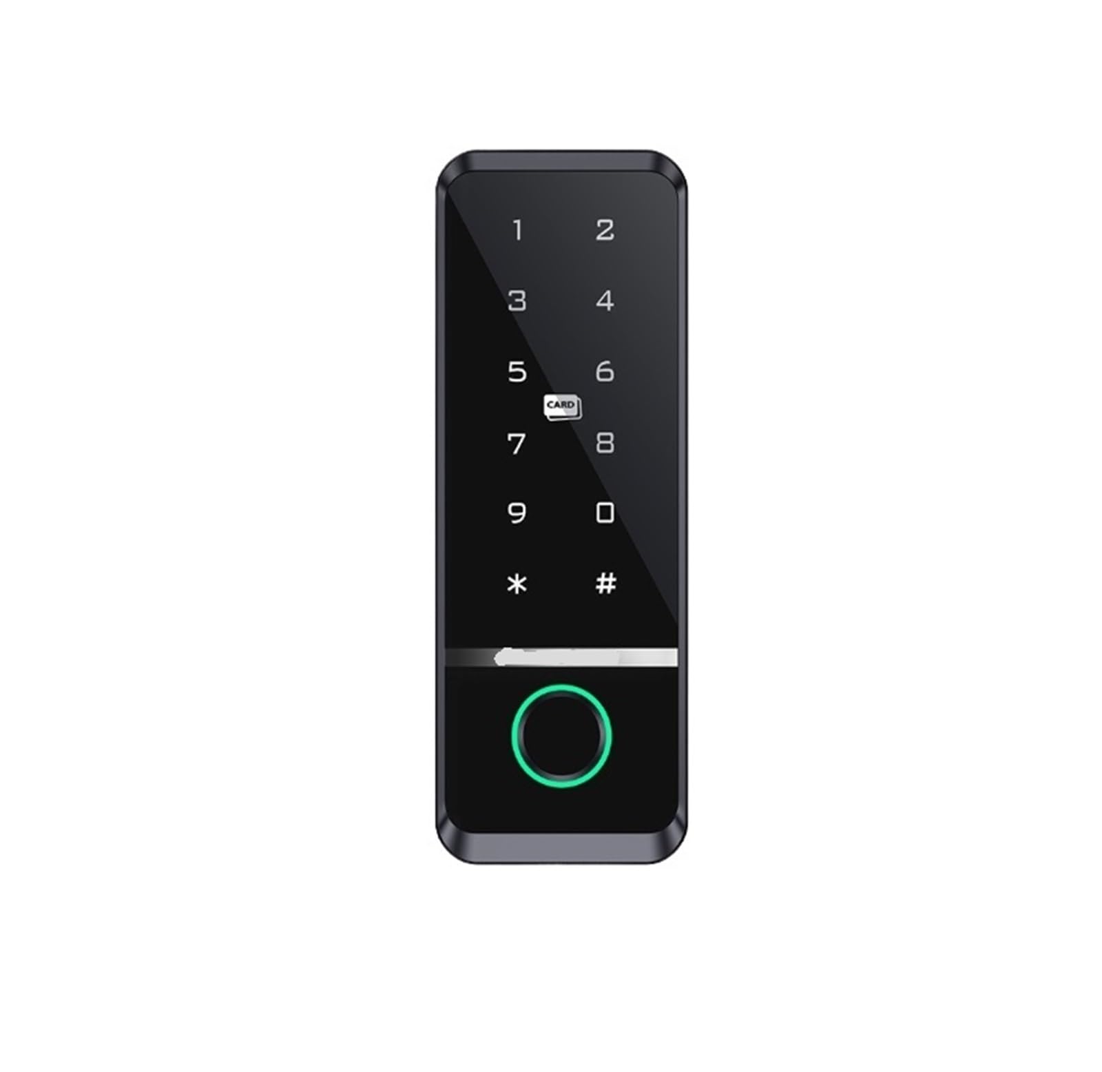 Juaksqzyi Black Fingerprint Keypad Smart Lock, Electronic Lock With Backlight Design, For Residential Commercial Premises