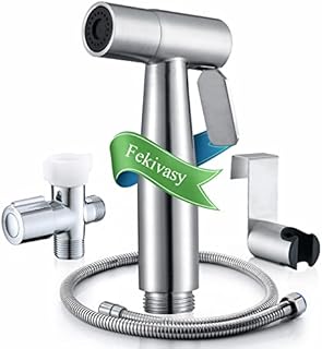 Handheld Bidet Sprayer for Toilet, Fekivasy Bidet Sprayer Muslim Shower Bathroom Water Spray Jet Spray Diaper Sprayer Feminine Hygiene Cleaning Premium Stainless Steel