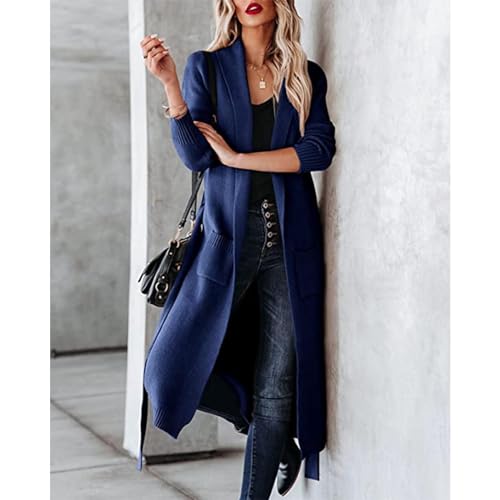 Sweaters,Womens Long Cardigans Cable Knitted Open Front Oversized Belted Solid Color Outerwear Sweater Coat Knitwear4