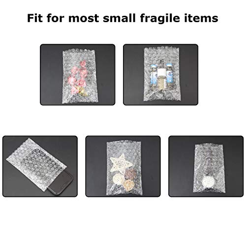 Mivide EVUS-BUBBLE-200PCS-CLEAR-200808 200 Pack 4X6 Inch Bubble Cushion Wrap Bags For Shipping Packing Small Clear Bubble Out Pouches Double Walled Bubble Cushioning Bags thumb #3