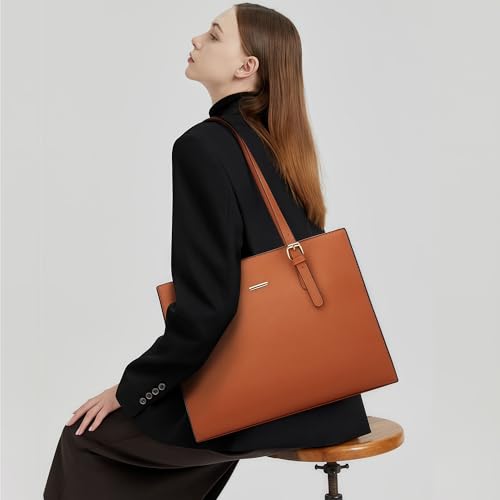 4pcs Purses and Handbags for Women Large Tote Bag Leather Shoulder Bag Satchel Purse Wallet Set2