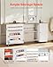 VEVOR Folding Sewing Table, Multipurpose Sewing Machine Table with Cabinet, Charging Station, Compact Design, Wheels, Wooden Pegs, Storage Trays and Shelf, Craft Station and Side Desk for Home
