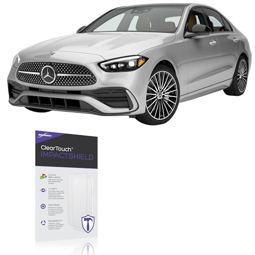 BoxWave Screen Protector Compatible With Mercedes-Benz 2024 AMG C-Class Sedan Instrument Display (12.3 in) - ClearTouch ImpactShield (2-Pack), Impenetrable Screen Protector Flexible Film