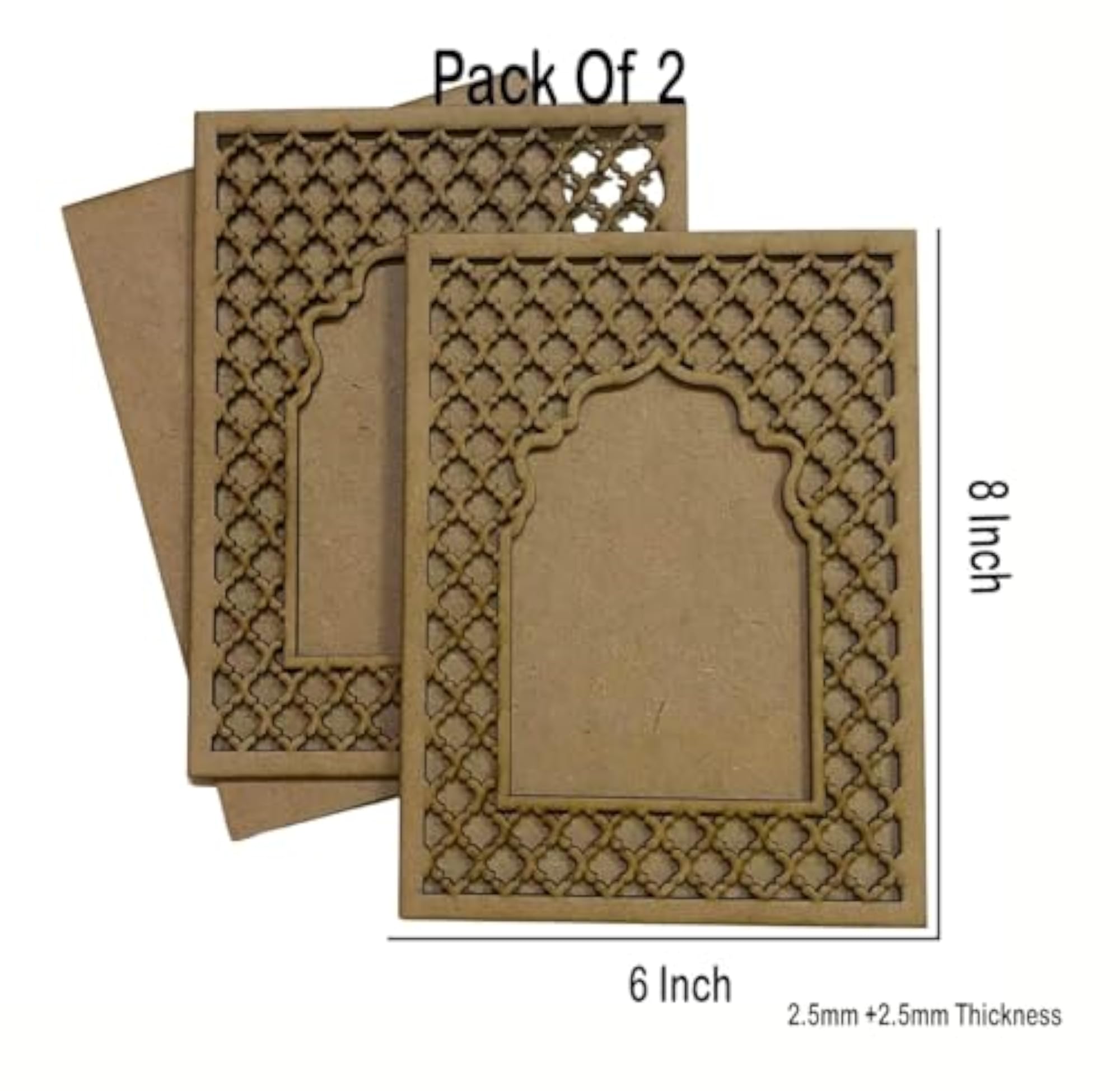 MDF Jali Craft Frame for Handmade Projects