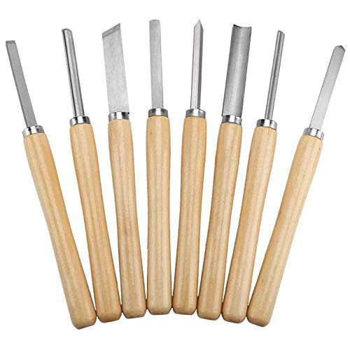 8Pcs Ensemble De Burin À Bois,Ensemble De Tournage Ciseau À Bois Outils De Tournage Gouge À Bois Oblique,Séparation Pour Menuisiers,Sculpteurs,Artiste De Sculpture Sur Bois
