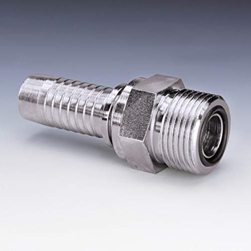 HANSA-FLEX Stahl ORFS Swage Nippel, 413 bar Druck, 2,5 cm - 14 UNS Außengewinde, 16 mm Durchmesser, 68 mm Länge Cover