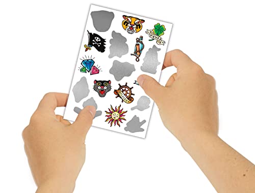 Clementoni 18686 Crazy Chic Tatouages temporaires mystère Old School coffret pour enfants autocollants loisir créatif - vue 5