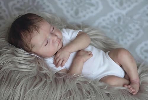 Muñeco Reborn Bebé 19 pulgadas Vinil Lifelike miniatura 4