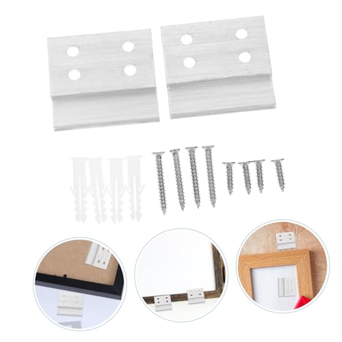 Image of Cabilock 2Pcs French Cleat Hanger Heavy Duty Aluminum Alloy Picture Hanging Hardware for Wall Installation Versatile Shaped Mounting for Photos Mirrors and Art
