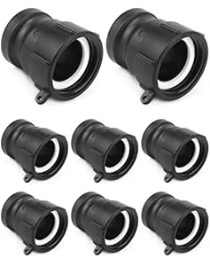 QWORK Poly Fittings, 8 Pack 2 Part A Cam Groove Hose Fitting, 2