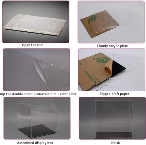 Image of Display Case for Collectibles Assemble Clear Acrylic Box Alternative Glass Case for Display Action Figures Home Storage & Organizing Toys (6x6x6 inch; 15x15x15 cm)