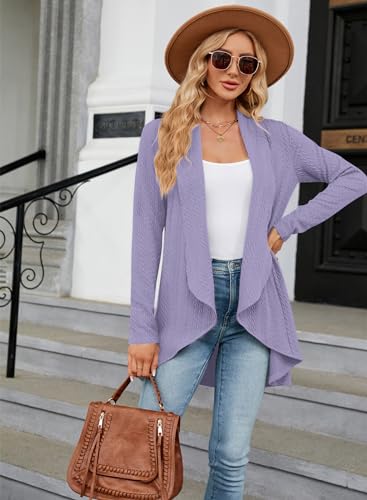 Cardigan for Women Long Sleeve Sweaters Casual Lightweight Knit Open Front Fall Fashion Outfits4