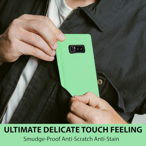 Image of LIRAMARK Liquid Silicone Soft Back Cover Case for Samsung Galaxy Note 8 (Mint Green)