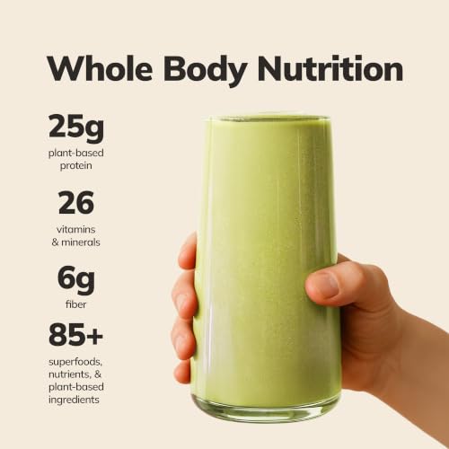 Image of Ka'Chava Whole Body Meal Shake Matcha 2 lb - Vegan Protein Powder with 85+ Superfoods & Greens - Plant-Based Meal Replacement with Probiotics & Digestive Enzymes - Gluten & Dairy Free (15 Servings)