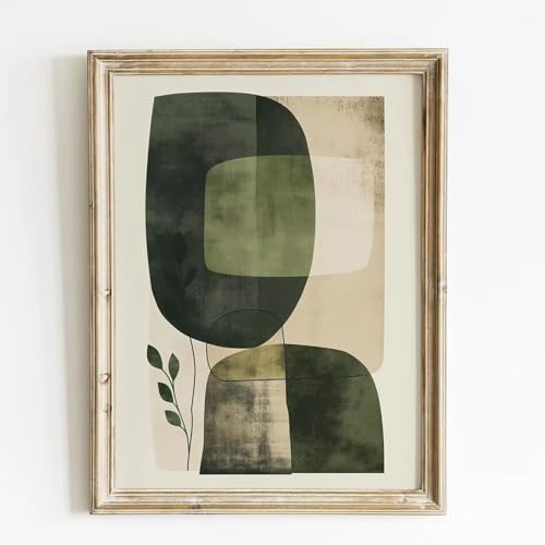 Décoration murale verte et noire moderne pour réveiller un mur blanc de salon