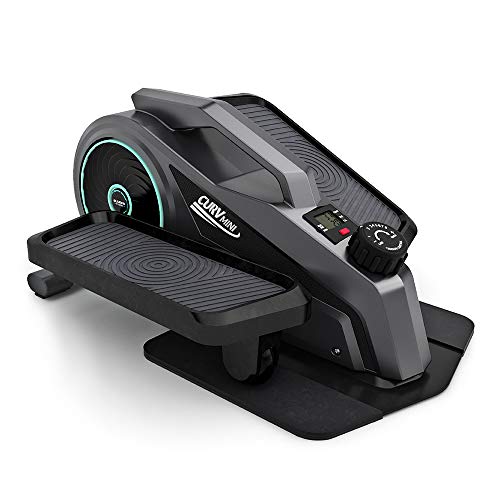 Bluefin Fitness Curv Mini | Seated Under Desk Elliptical Trainer | Pedal Exerciser Machine | Adjustable Resistance | Quiet Flywheel Motor | LCD Screen | Bluetooth