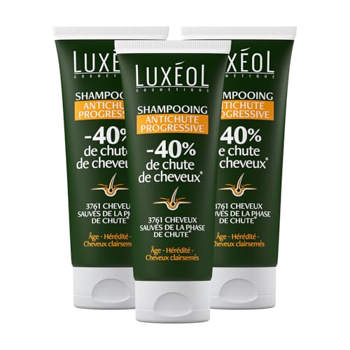 Shampooing antichute Luxéol pour densifier les cheveux clairsemés sous la douche