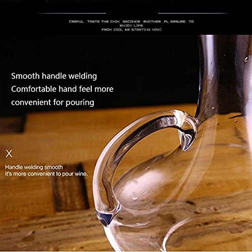 Decanter Plant wijnkaraf, 1500 ml ontluchtingskarafe handgeblazen loodvrije kristallen wijnkaraf, Wijnfles - Image 4