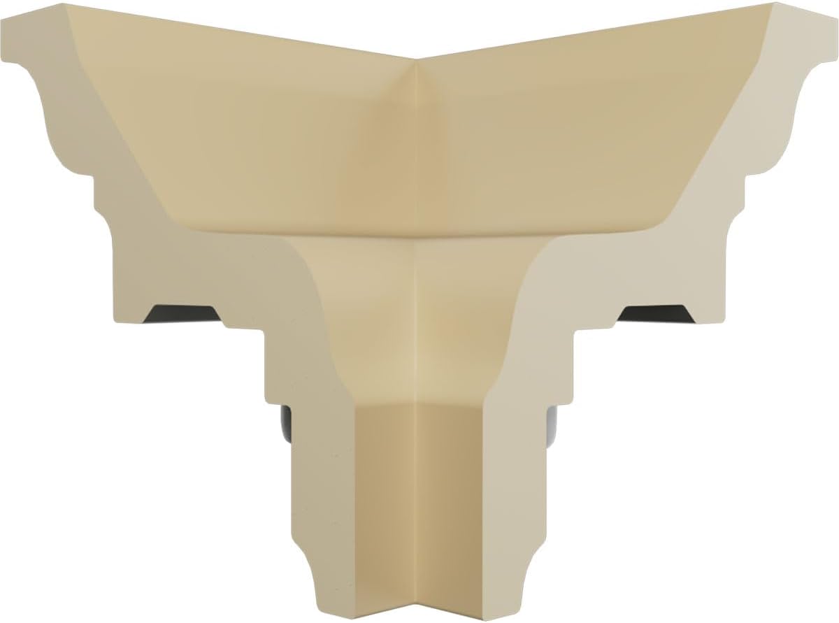 Ekena Millwork MOC03X03DE-CASE-4 Outside Corner for Moulding MLD03X03X04DE (4-Pack), 3 3/8"P x 3 3/8"H, Primed, 4 Pack