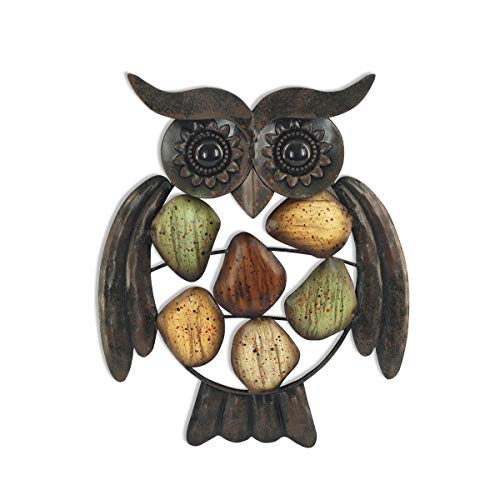 Ornement mural hibou métal 24 cm Cover