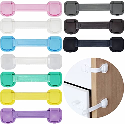 Kit 10 Travas Segurança Bebê Infantil Gaveta Armário Geladeira Microondas Vaso Sanitário Porta Freez