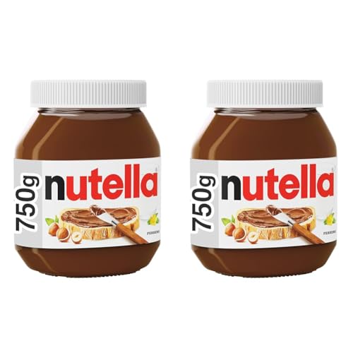 Nutella Nuss-Nougat-Creme, 750 g Verpackung kann variieren (Packung mit 2), Kakao