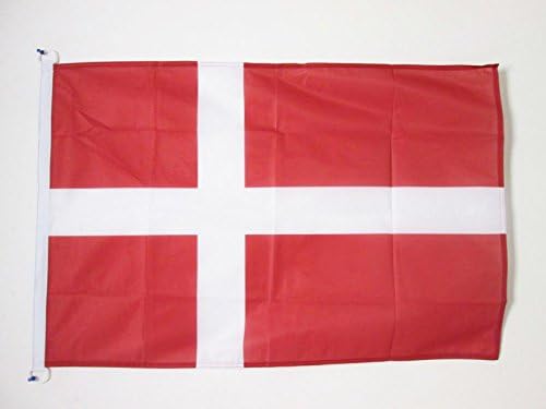 AZ FLAG, Denmark Flag, 2x3 Ft, For Outdoor, Danish Banner Knitted Polyester with Two Plastic Rings, Fade Resistant