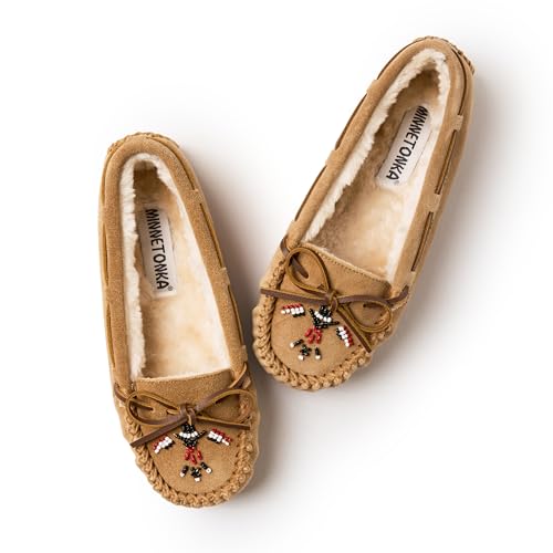 Minnetonka Women's Cally Thunderbird Animikii Suede Beaded Slippers2