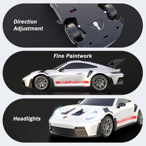 Image of AEROQUEST 1:16 Porsche Remote Control Car -911 GT3 RS-White