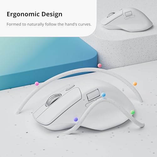 Image of Keychron M6 8000 Hz Wireless Bluetooth 2.4 GHz /Wired Connection Mouse, Lightweight Body Programmable PixArt 3950 Sensor for Windows Mac Linux - White