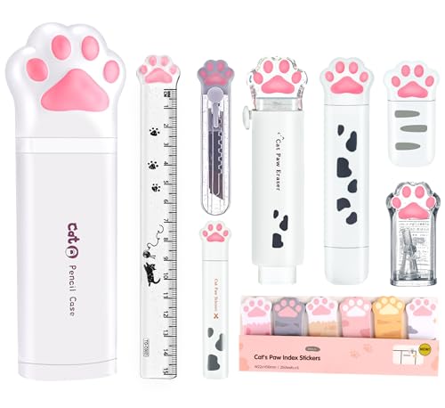 Fournitures scolaires mignonnes coffret cadeau papeterie complet avec règle et ciseaux