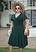 Nemidor Plus Size Dresses for Curvy Women Casual Summer V Neck Short Sleeve Midi Cocktail Vintage Dress with Pocket(073,20,Green)