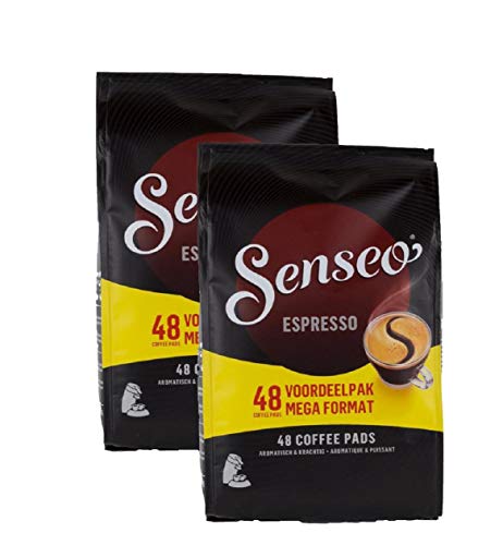 Senseo Coffee Pods, Espresso, Ground Coffee Pods for Coffee Makers, Espresso Machines, 48 Count Single-Serve Coffee pods (Pack of 2)