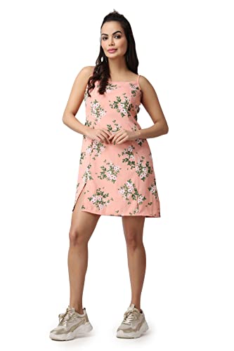 Image of POPWINGS Casual Floral Printed Maxi Length Fit & Flare Dress for Women || Summer Dress for Women || Flare Maxi Dress for Women Stylish || Sleeveless Dress for Women