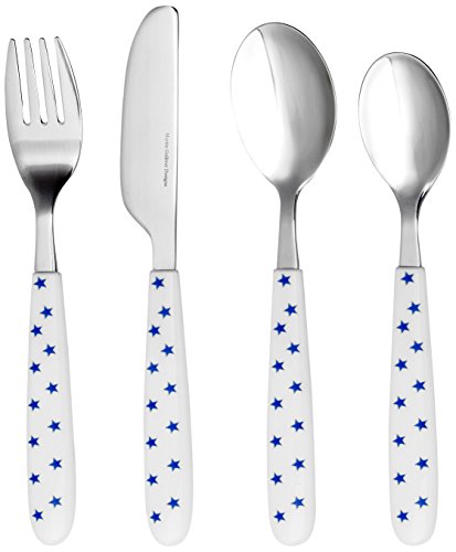 Martin Gulliver Designs Blue Star Children's Cutlery Set, Stainless Steel, Multi-Colour, 37 x 18 x 3 cm