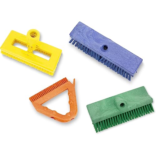 Image of SPARTA 40423EC09 Plastic Floor Scrub Brush, Wall Brush, Equipment Brush With Nonabsorbent Bristles For Industrial Kitchens, Hospitals, Commercial Cleaning, 10 Inches, Green, (Pack of 2)