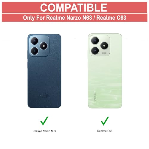 Image of Zapcase Back Case Cover for Realme Narzo N63 | Compatible for Realme Narzo N63 Back Case Cover | Clear Case with Camera Protection | (TPU + PC | Matte Black)