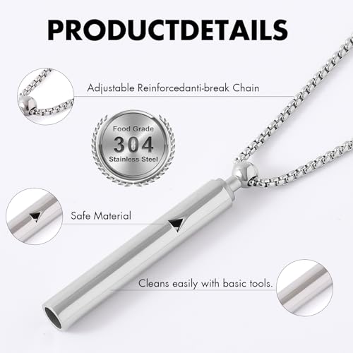 2 Pcs Breathing Necklace for Anxiety Relief Breathlink Anti Smoking Necklace Stop Smoking Aids Quit Vaping Tools for Smoking Cessation Fum Vaporless Inhaler for Natural Calm Stress Relief2